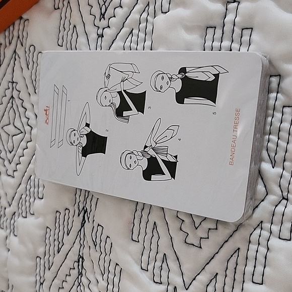2 Hermès Orange Knotting Cards - Picture 5 of 6